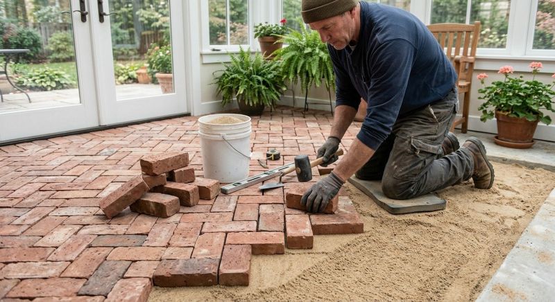 Brick Planter Installation